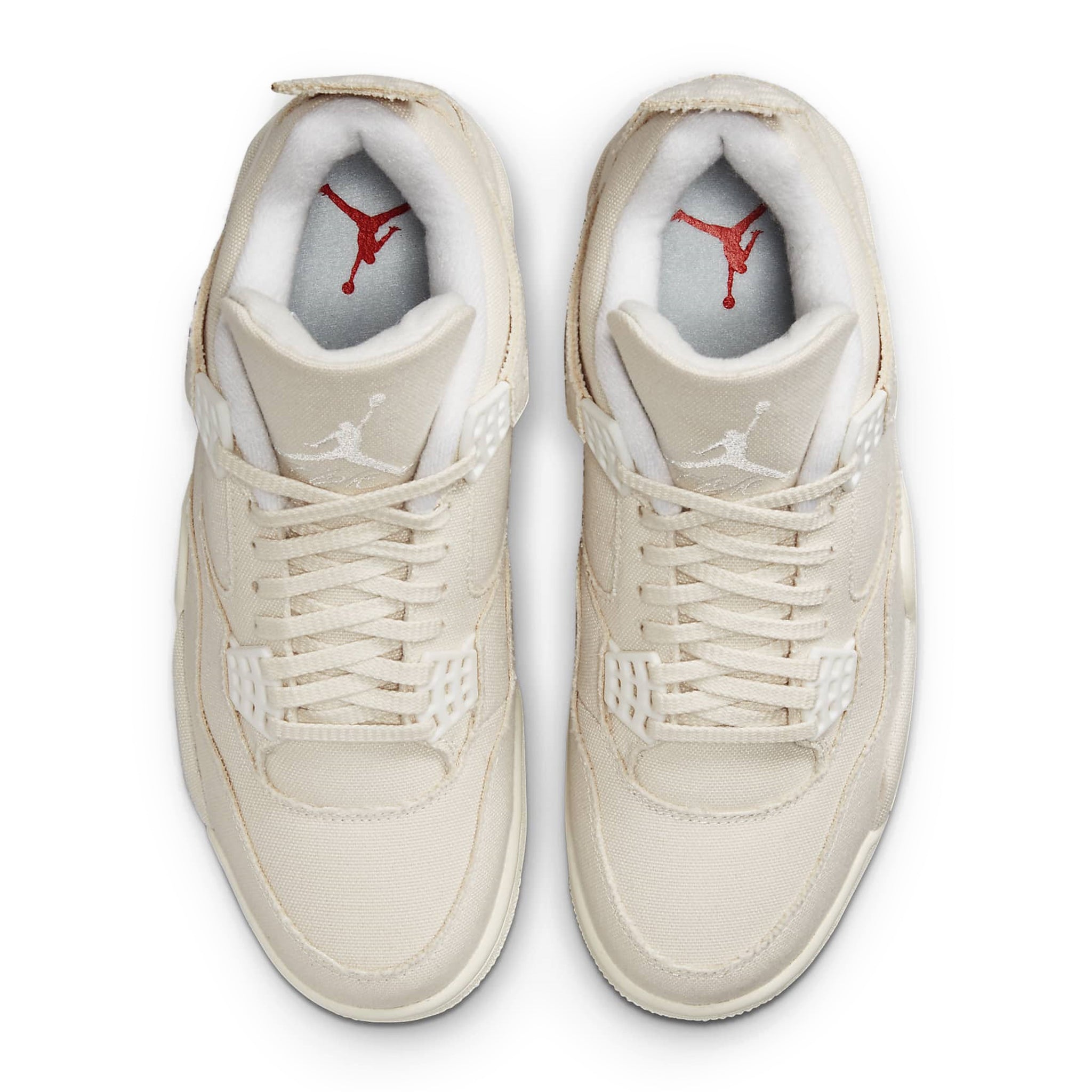 Top down view of Air Jordan 4 Retro Blank Canvas (W) DQ4909-100